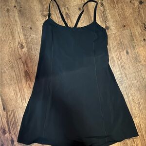 Black Athletic Material OFFLINE Dress w/ Built In Shorts by Aerie